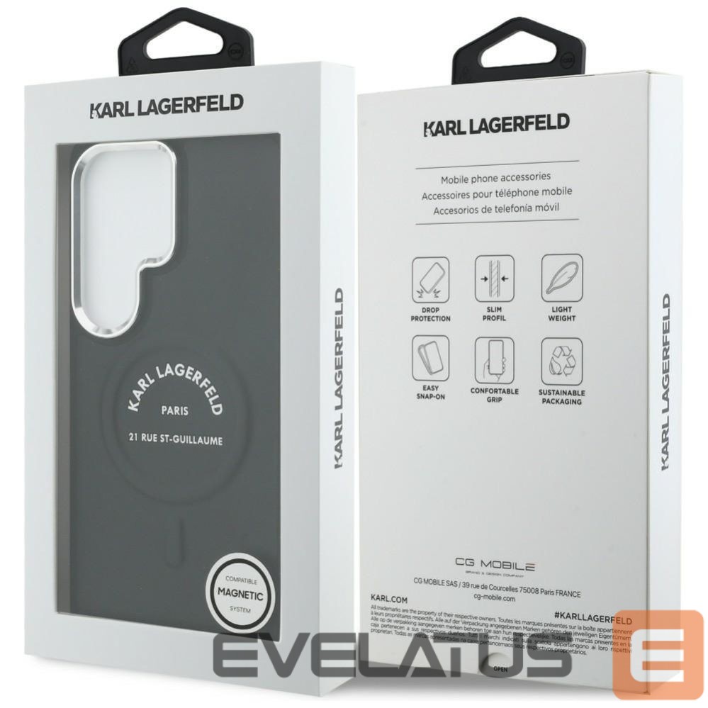 Kitos prekės Karl Lagerfeld Karl Lagerfeld Embossed Ring RSG Logo MagSafe Case for Samsung Galaxy S26 Ultra - Black