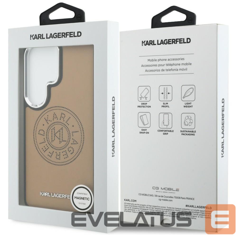 Kitos prekės Karl Lagerfeld Karl Lagerfeld Perforated KL MagSafe Case for Samsung Galaxy S26 Ultra - Brown