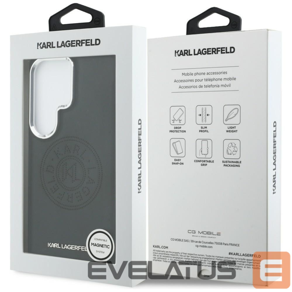Kitos prekės Karl Lagerfeld Karl Lagerfeld Perforated KL MagSafe Case for Samsung Galaxy S26 Ultra - Black