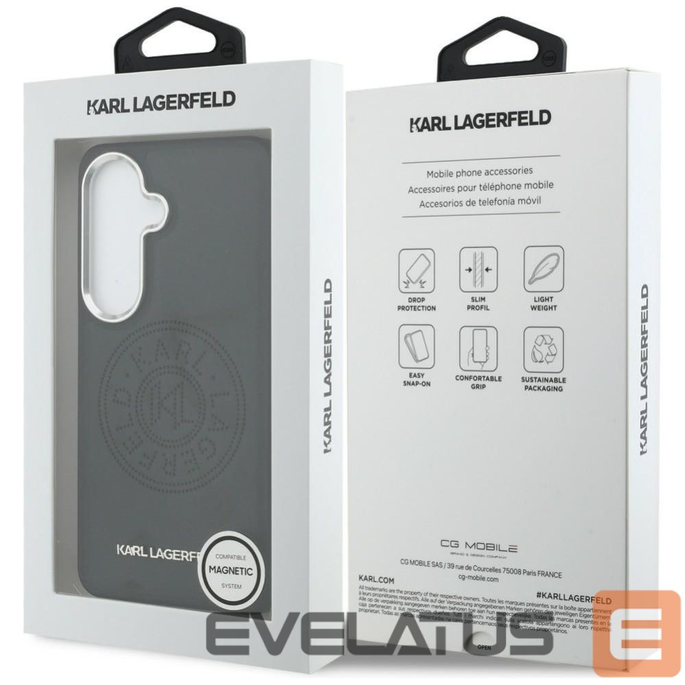 Kitos prekės Karl Lagerfeld Karl Lagerfeld Perforated KL MagSafe Case for Samsung Galaxy S26+ - Black