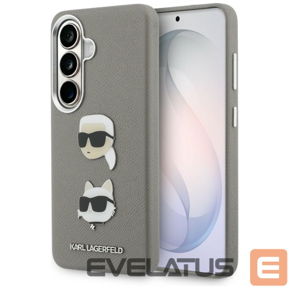 Kitos prekės Karl Lagerfeld Karl Lagerfeld Saffiano Double Heads Metal case for Samsung Galaxy S26 - silver