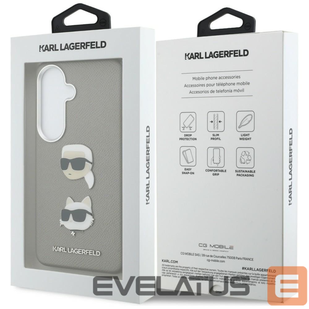 Kitos prekės Karl Lagerfeld Karl Lagerfeld Saffiano Double Heads Metal case for Samsung Galaxy S26 - silver