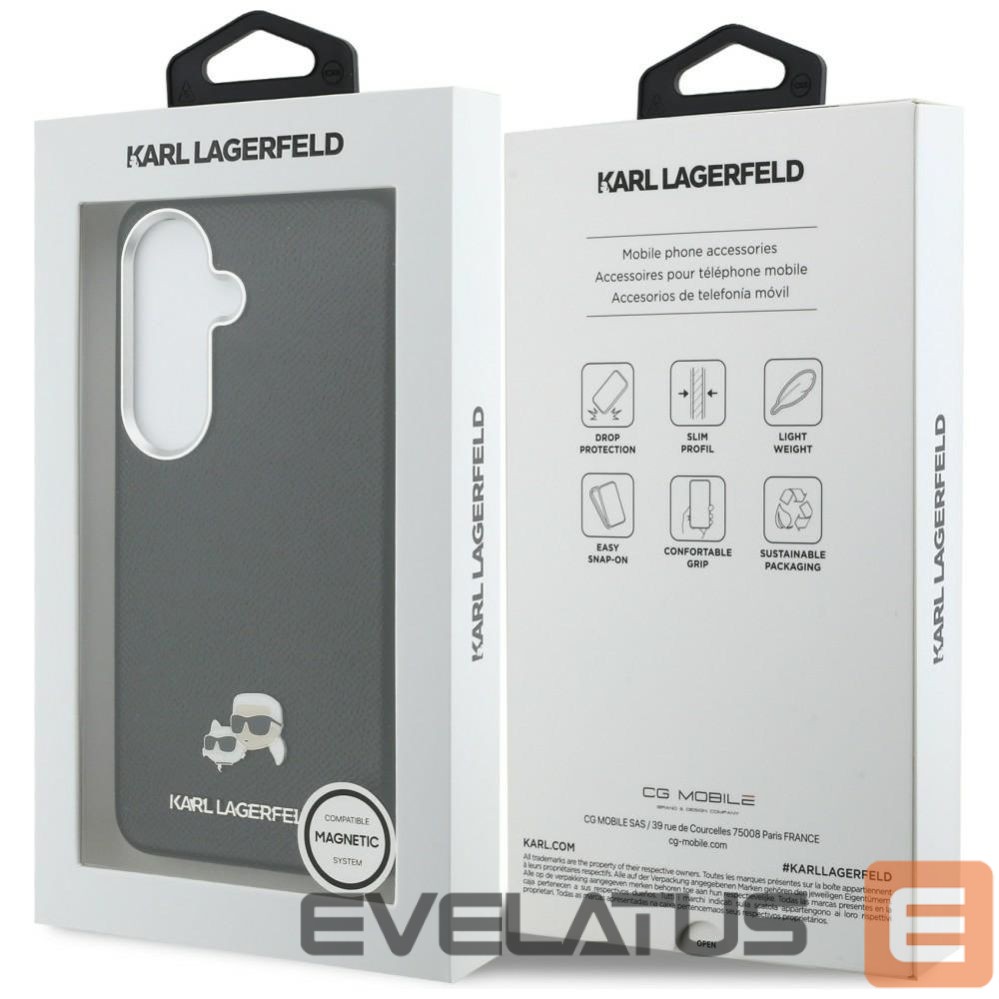 Kitos prekės Karl Lagerfeld Karl Lagerfeld Saffiano Double Heads Metal Case for Samsung Galaxy S26+ - Black