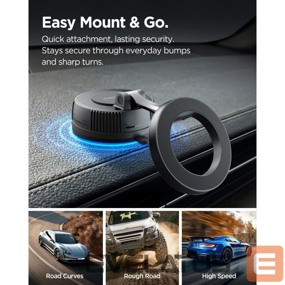 Kitos prekės Spigen Spigen MFT36 MagSafe Car Holder for Dashboard/Windshield - Black