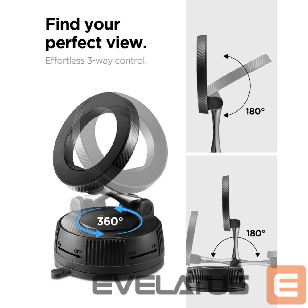 Kitos prekės Spigen Spigen MFT36 MagSafe Car Holder for Dashboard/Windshield - Black