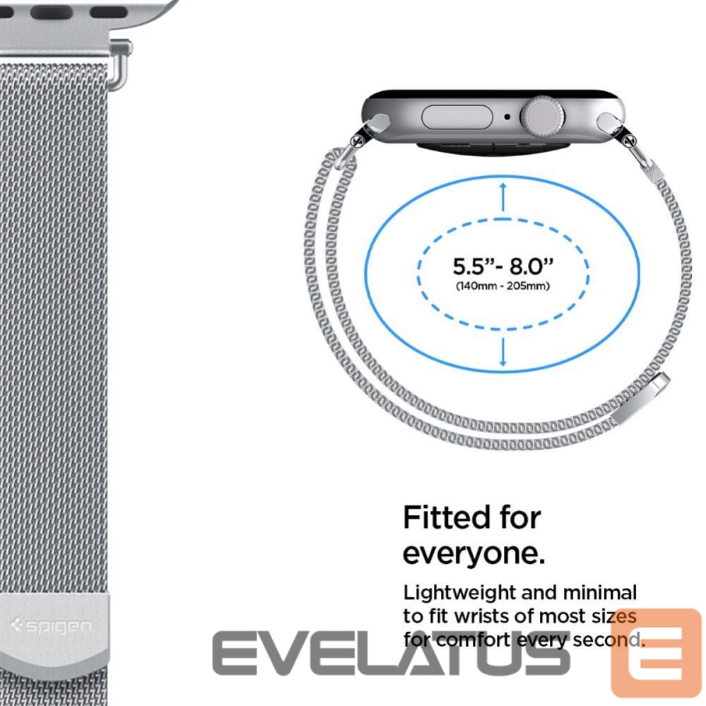 Kitos prekės Spigen Spigen WBM4 Strap for Apple Watch (40 / 41 / 42 mm) - Silver