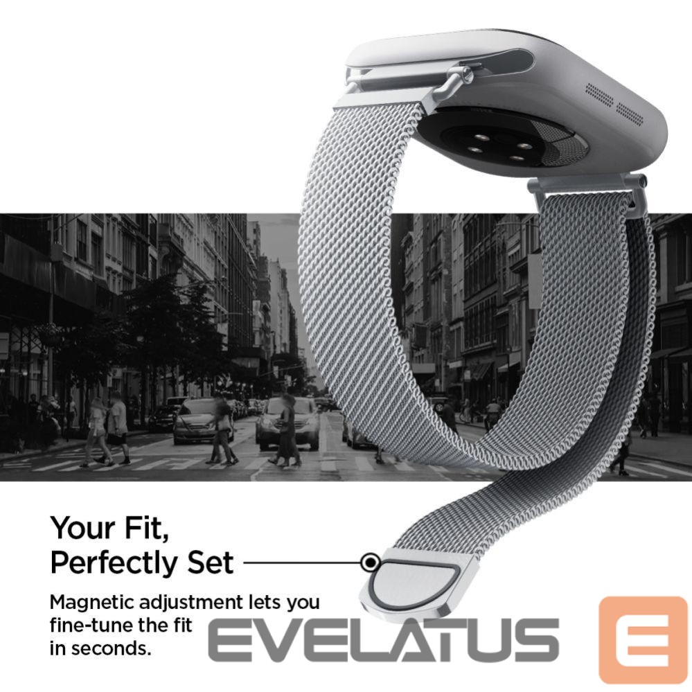 Kitos prekės Spigen Spigen WBM4 Strap for Apple Watch (40 / 41 / 42 mm) - Silver