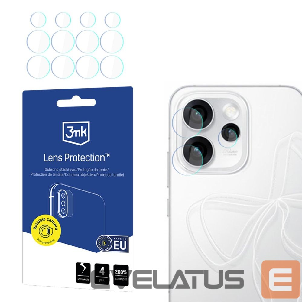 Kitos prekės 3MK 3mk Lens Protection Hybrid Camera Lens Glass for Oppo Reno 15 Pro