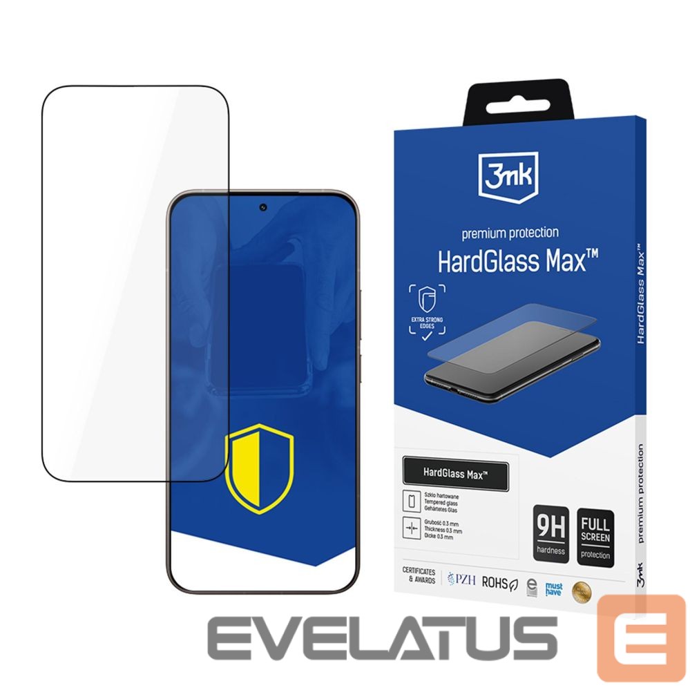 Kitos prekės 3MK Reinforced Full Coverage Tempered Glass 3mk HardGlass Max Black for Xiaomi 15T 5G / 15T Pro 5G
