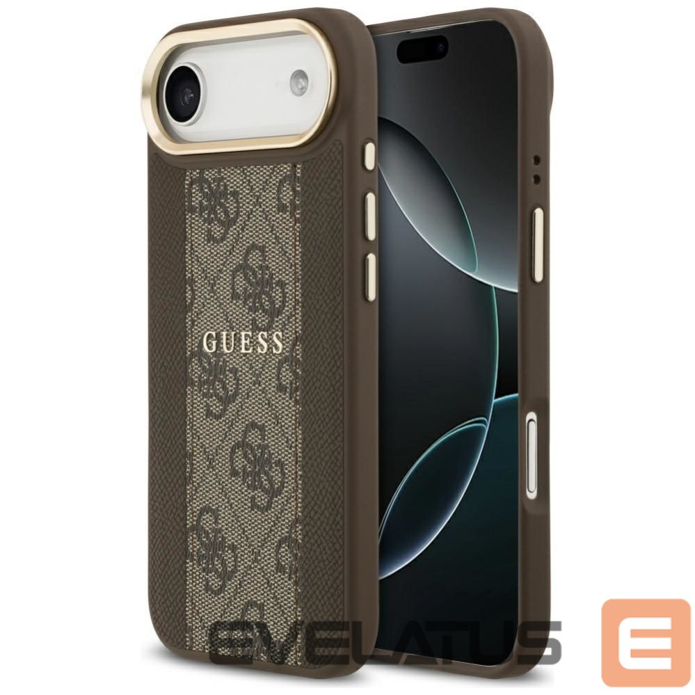 Kitos prekės Guess Guess 4G Stripe MagSafe case for iPhone Air - brown