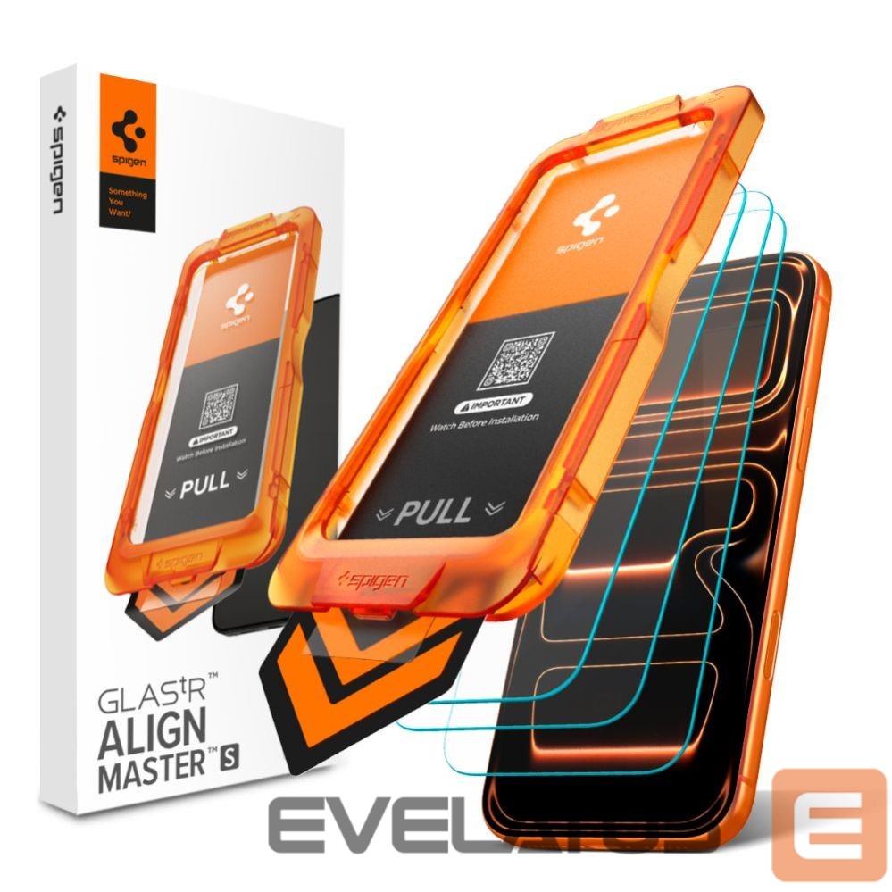 Kitos prekės Spigen Spigen Glas.tR AlignMaster Slim 3-Pack Tempered Glass for iPhone 17 Pro Max