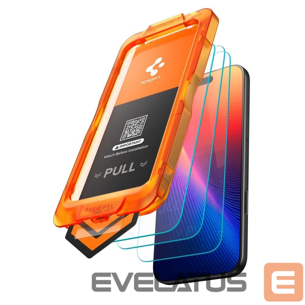 Kitos prekės Spigen Spigen Glas.tR AlignMaster Slim 3-Pack Tempered Glass for iPhone 17 Pro Max