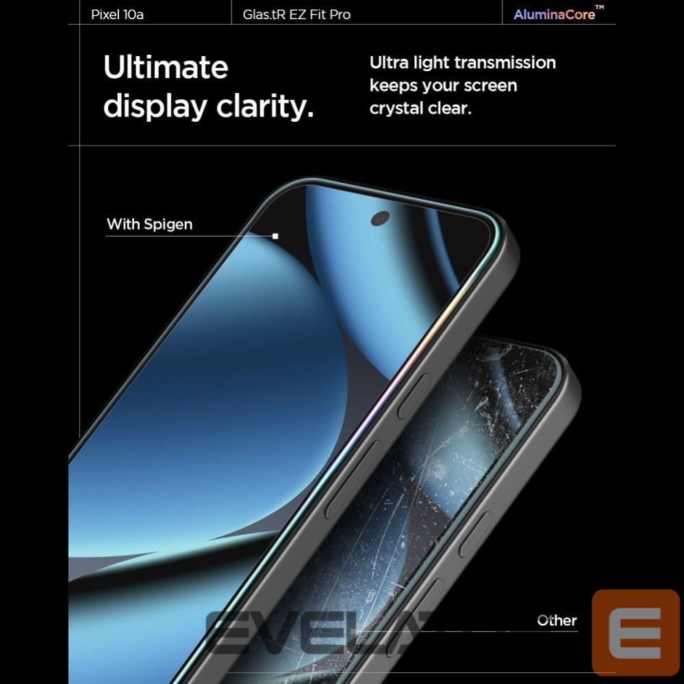 Kitos prekės Spigen Spigen Glas.tR EZ Fit Pro 2-Pack Tempered Glass Screen Protector for Google Pixel 10A
