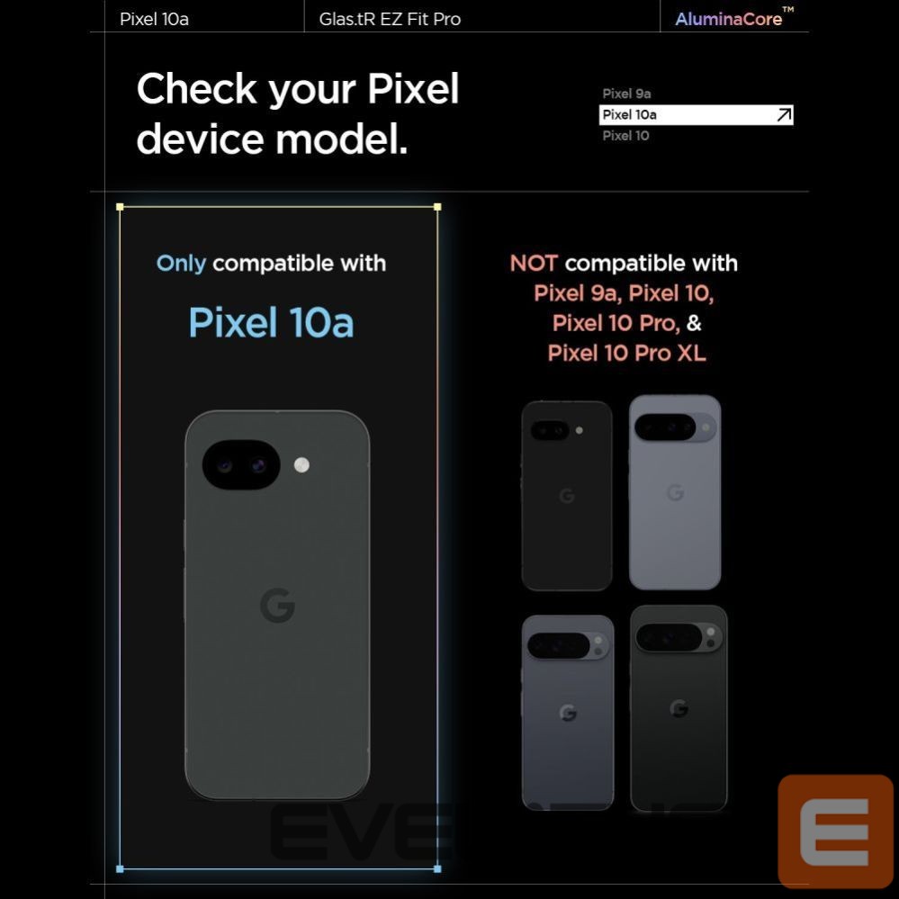 Kitos prekės Spigen Spigen Glas.tR EZ Fit Pro 2-Pack Tempered Glass Screen Protector for Google Pixel 10A