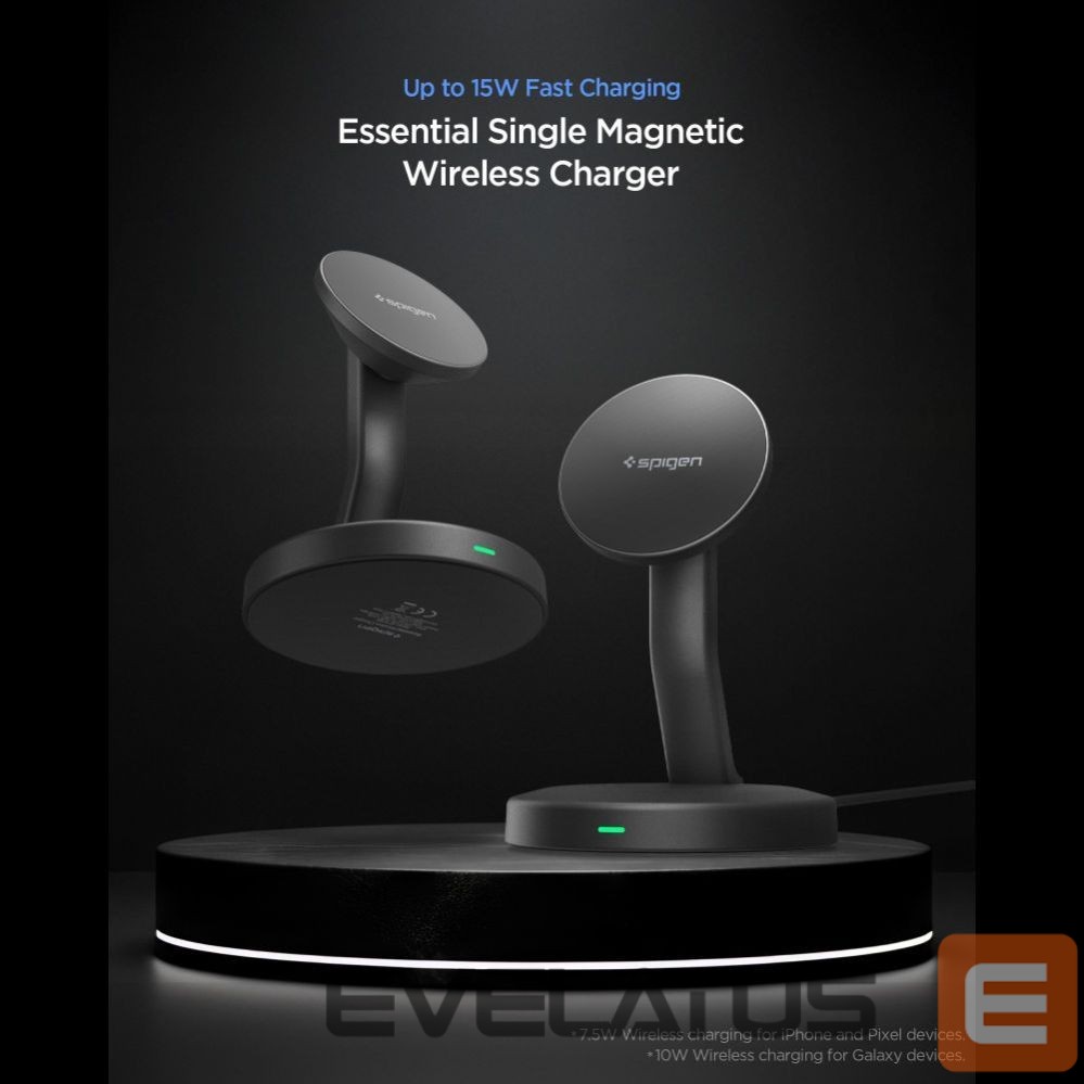 Kitos prekės Spigen Spigen EF151MS Essential MagSafe 15W Wireless Charger - Black
