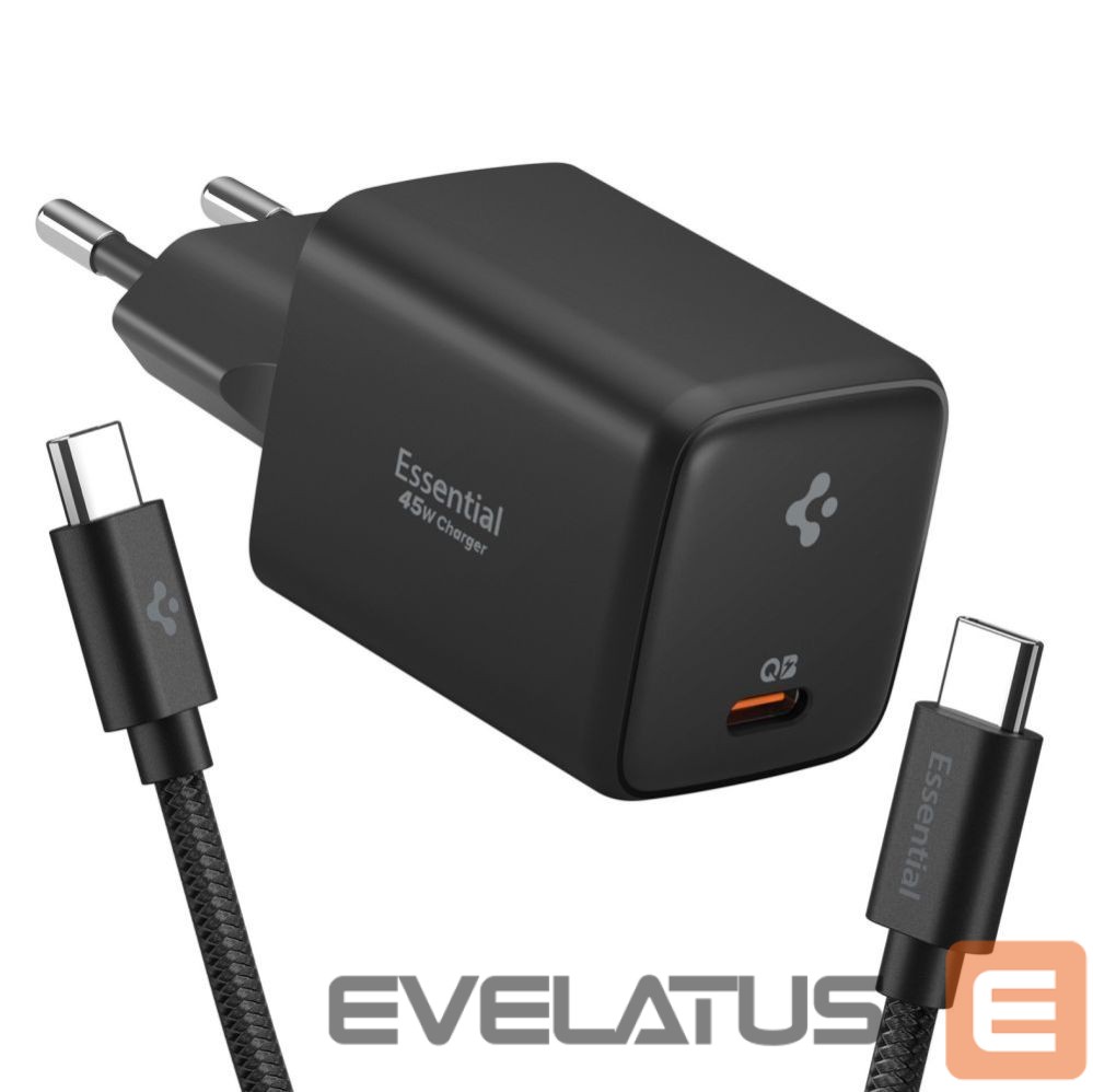 Kitos prekės Spigen Spigen EE451EU Essential USB-C 45W Wall Charger - Black