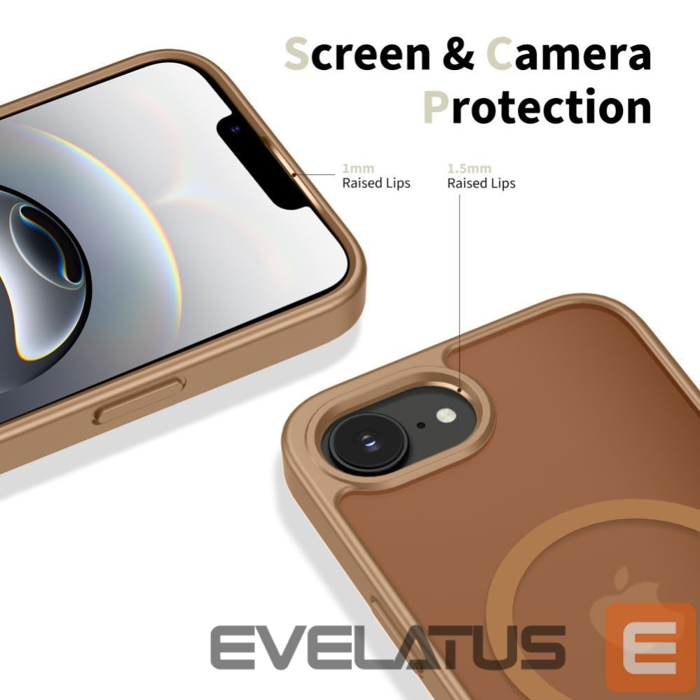 Kitos prekės Tech-Protect Tech-Protect BasicMag MagSafe Case for iPhone 16e / 17e - Brown