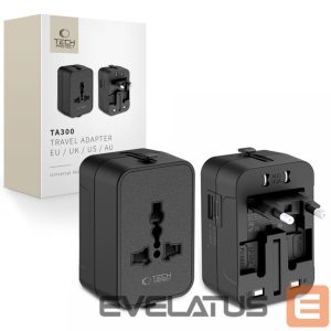 Kitos prekės Tech-Protect  Tech-Protect TA300 Travel Adapter EU / UK / AU - Black 