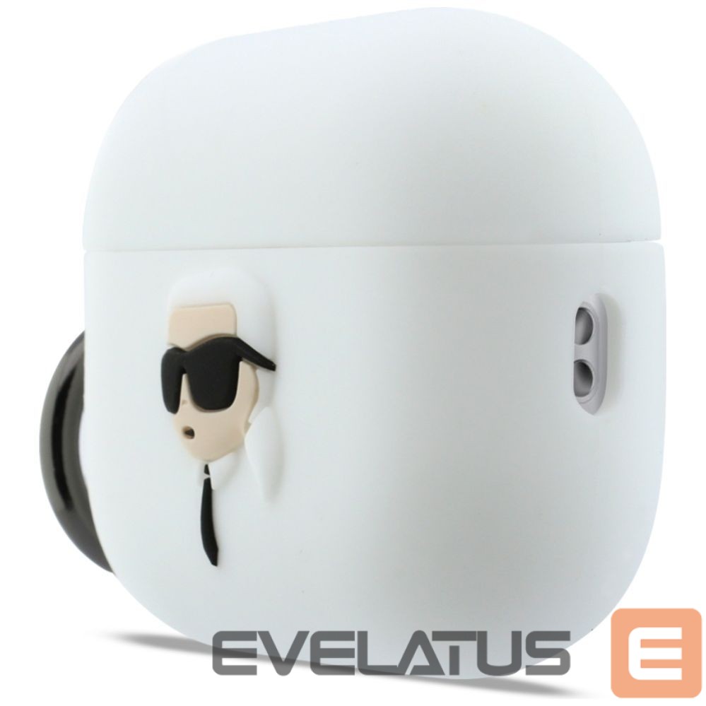 Kitos prekės Karl Lagerfeld Karl Lagerfeld Silicone Karl Head 3D Case for AirPods Pro 3 - White