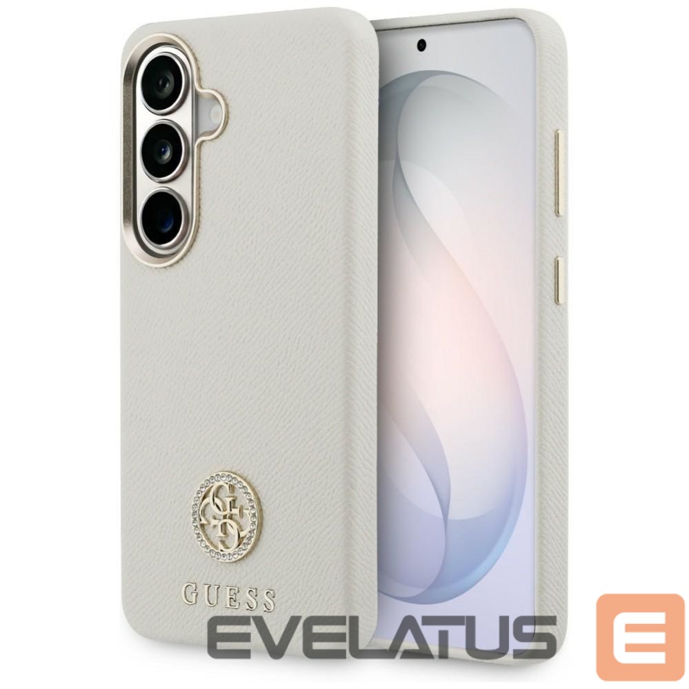 Kitos prekės Guess Guess Rhinestone Round Logo MagSafe Case for Samsung Galaxy S26+ - Beige