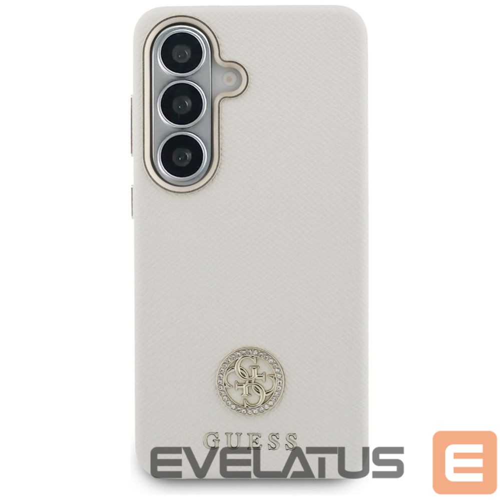 Kitos prekės Guess Guess Rhinestone Round Logo MagSafe Case for Samsung Galaxy S26+ - Beige