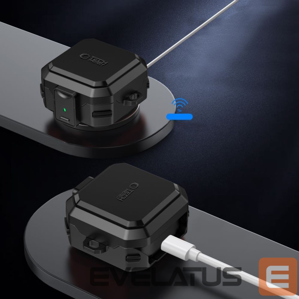Kitos prekės Tech-Protect Tech-Protect Carbonox MagSafe Case for Samsung Galaxy Buds 4 / 4 Pro - Black