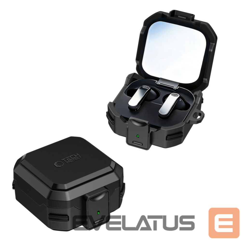 Kitos prekės Tech-Protect Tech-Protect Carbonox MagSafe Case for Samsung Galaxy Buds 4 / 4 Pro - Black