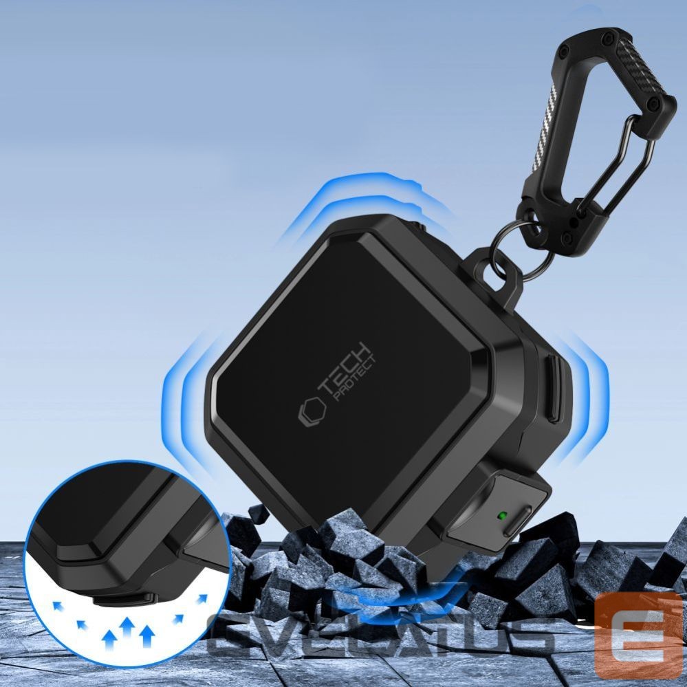 Kitos prekės Tech-Protect Tech-Protect Carbonox MagSafe Case for Samsung Galaxy Buds 4 / 4 Pro - Black