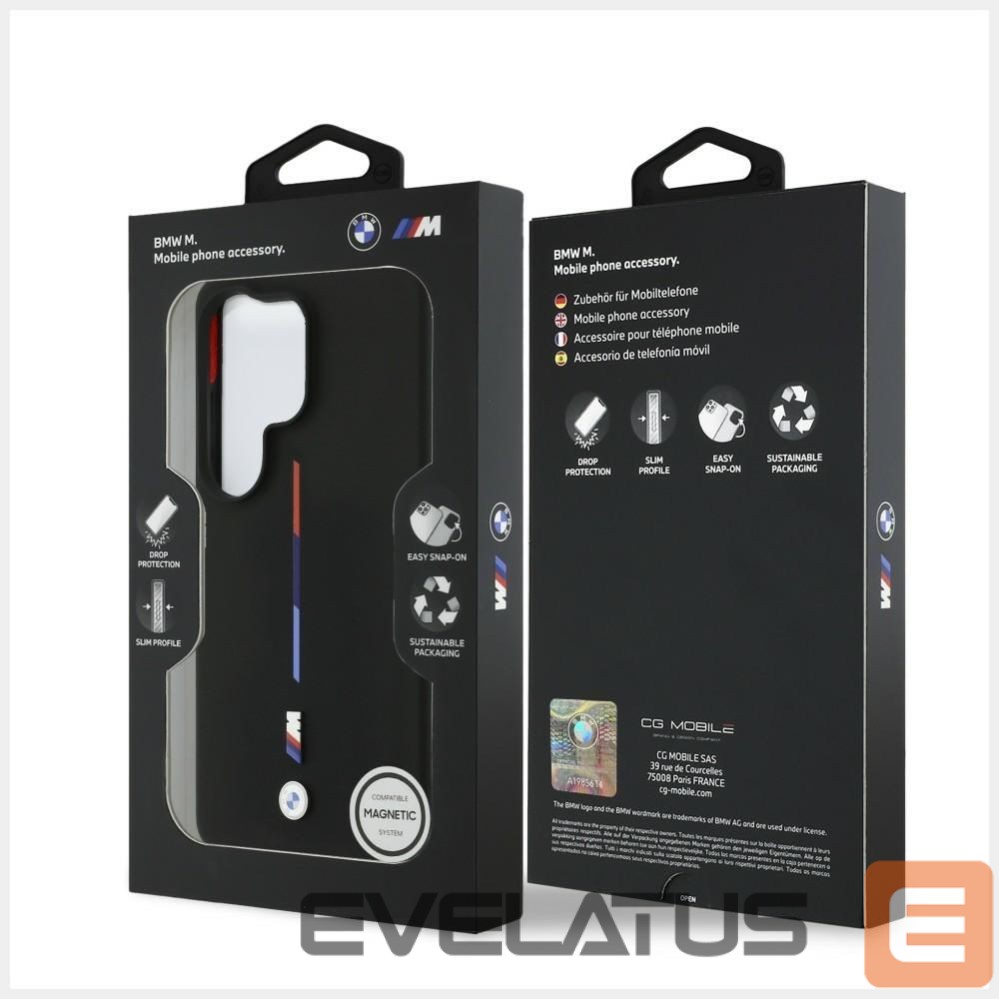 Kitos prekės BMW BMW M Silicone Tricolor Line MagSafe Case for Samsung Galaxy S26 Ultra - Black