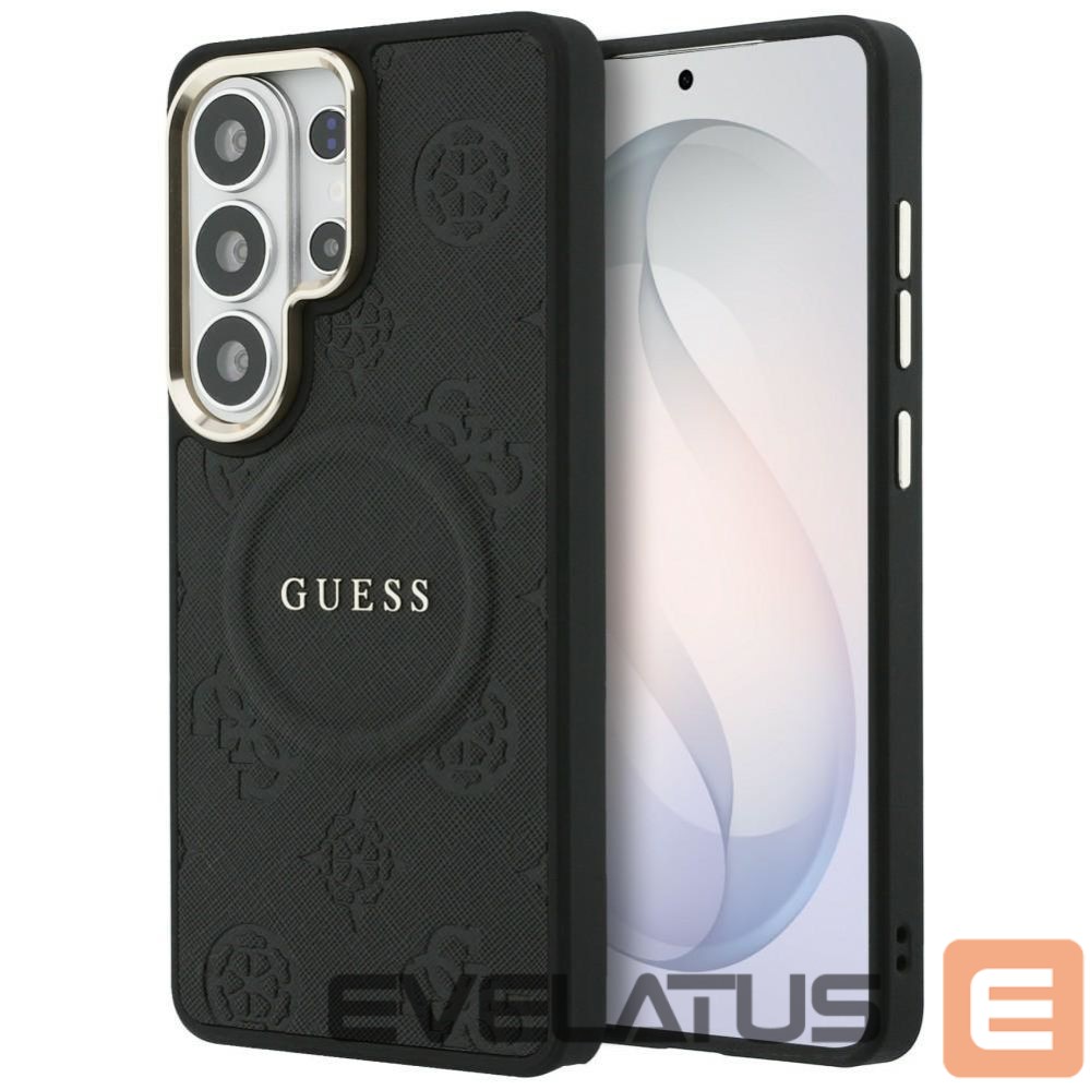 Kitos prekės Guess Guess Saffiano Peony Embossed Ring MagSafe Case for Samsung Galaxy S26 Ultra - Black