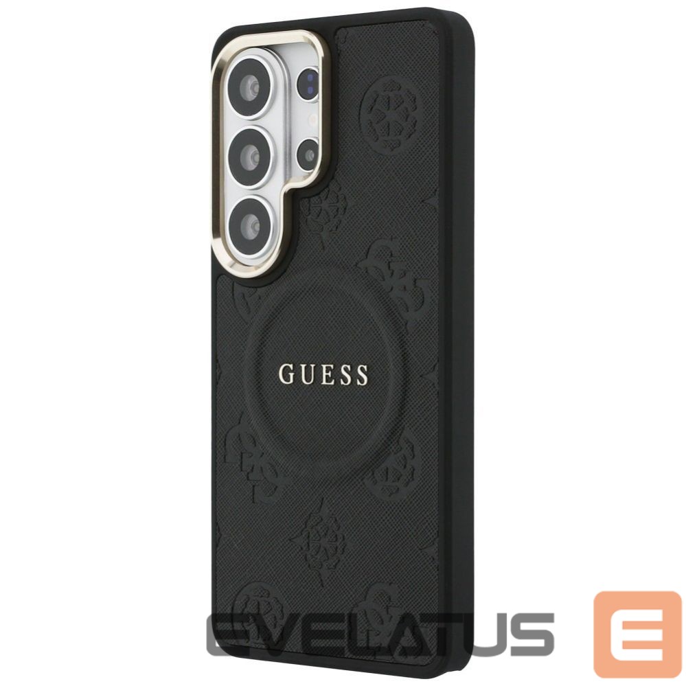 Kitos prekės Guess Guess Saffiano Peony Embossed Ring MagSafe Case for Samsung Galaxy S26 Ultra - Black