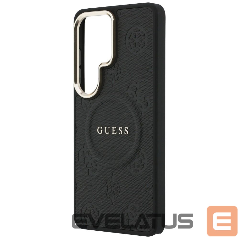 Kitos prekės Guess Guess Saffiano Peony Embossed Ring MagSafe Case for Samsung Galaxy S26 Ultra - Black