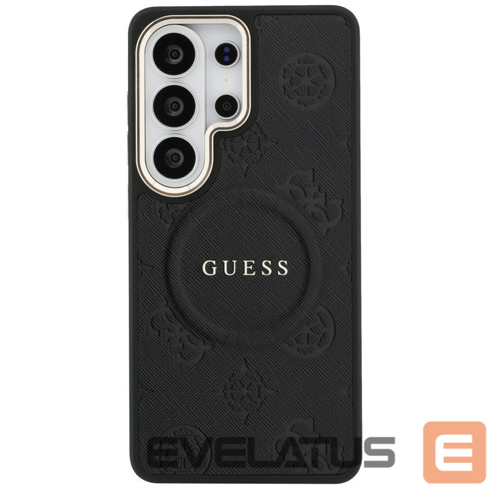 Kitos prekės Guess Guess Saffiano Peony Embossed Ring MagSafe Case for Samsung Galaxy S26 Ultra - Black