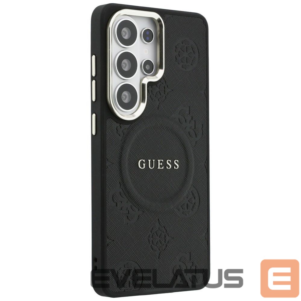 Kitos prekės Guess Guess Saffiano Peony Embossed Ring MagSafe Case for Samsung Galaxy S26 Ultra - Black