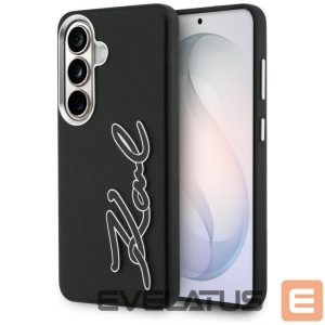 Kitos prekės Karl Lagerfeld  Karl Lagerfeld Grained Signature Metal Resin Logo Case for Samsung Galaxy S26 - Black 