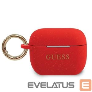 Nugarėlės dėklai Guess  Guess GUACAPSILGLRE AirPods Pro cover red/red Silicone Glitter 