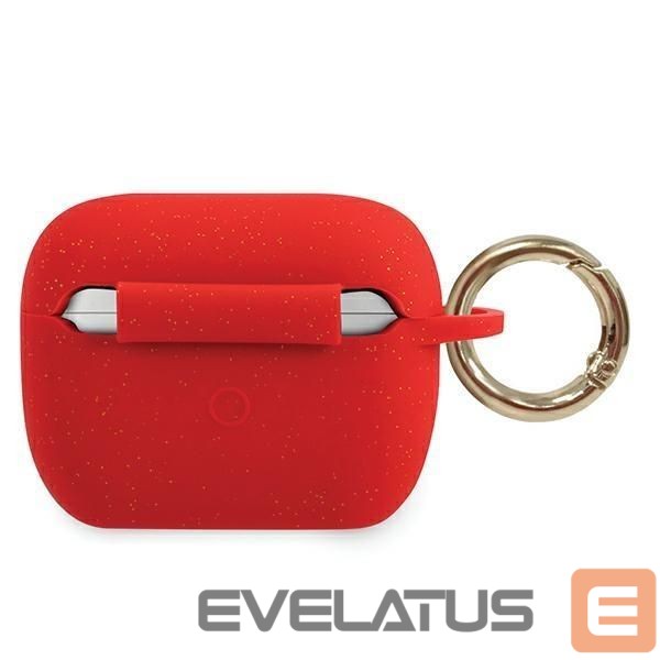 Nugarėlės dėklai Guess Guess GUACAPSILGLRE AirPods Pro cover red/red Silicone Glitter
