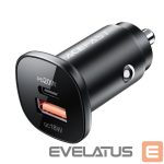Adapteriai Acefast  Acefast car charger 38W USB Type C / USB, PPS, Power Delivery, Quick Charge 3.0, AFC, FCP black (B1 black) 