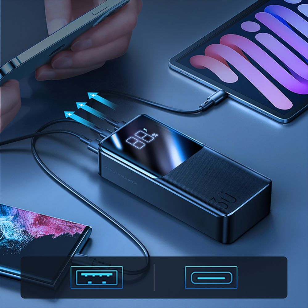 Išorinė baterija Joyroom Joyroom power bank 30000mAh 22.5W PD QC3.0 AFC black (JR-QP193)