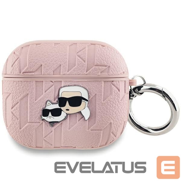 Kitas telefono priedas Karl Lagerfeld Karl Lagerfeld Monogram Karl & Choupette Head case for AirPods 3 - pink