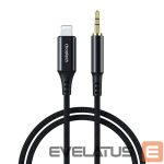 Kabelis Choetech  Choetech AUX007 Lighting / mini jack 3.5mm cable 1 m - black 