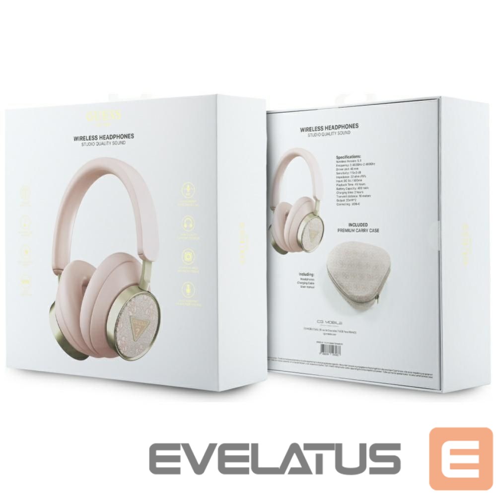 Kitos prekės Guess Wireless headphones Guess ENC GUBHC15P4MRCTP (4G Triangle Logo) pink
