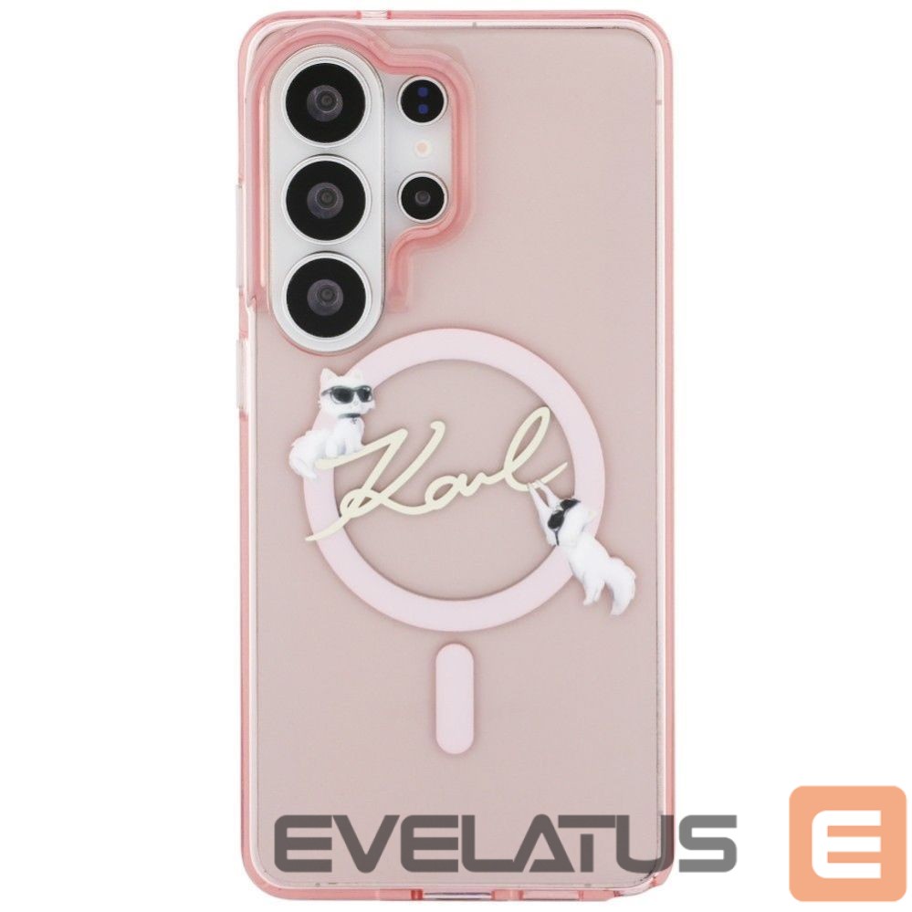 Nugarėlės dėklai Karl Lagerfeld KARL LAGERFELD case for SAMSUNG S26 Ultra KLHMS26L5HKSCAP (Magnetic IML KC Script) pink