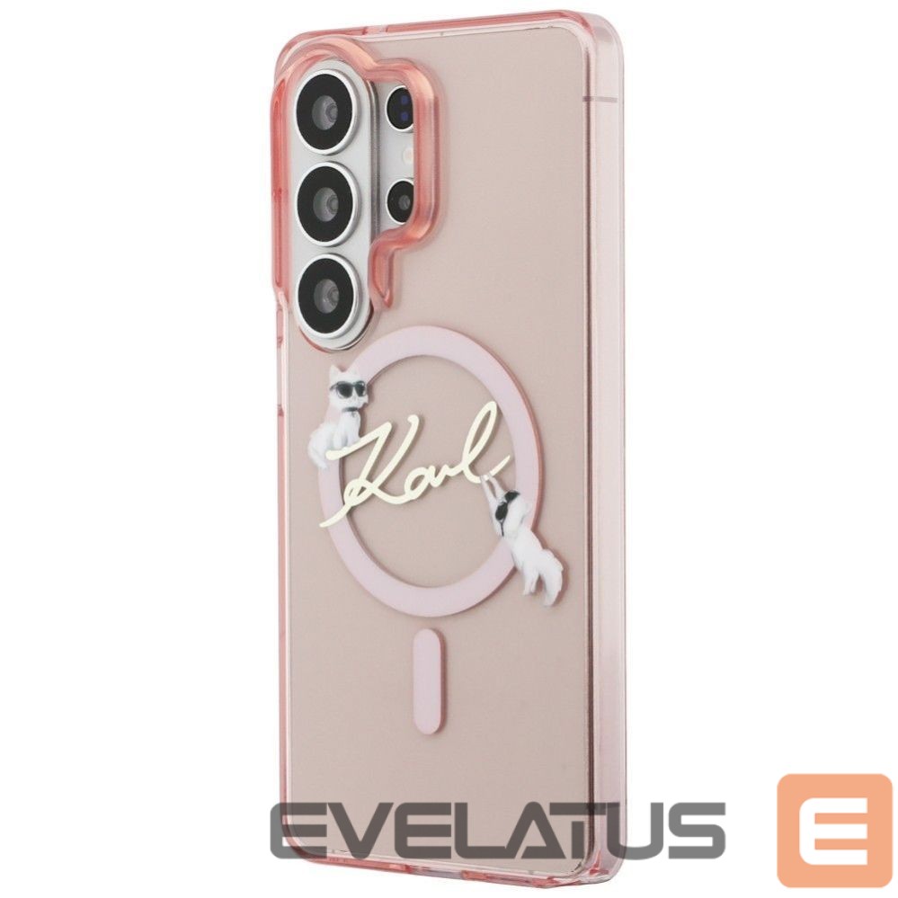 Nugarėlės dėklai Karl Lagerfeld KARL LAGERFELD case for SAMSUNG S26 Ultra KLHMS26L5HKSCAP (Magnetic IML KC Script) pink