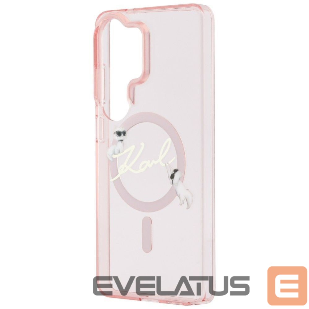 Nugarėlės dėklai Karl Lagerfeld KARL LAGERFELD case for SAMSUNG S26 Ultra KLHMS26L5HKSCAP (Magnetic IML KC Script) pink
