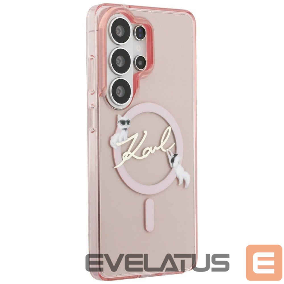 Nugarėlės dėklai Karl Lagerfeld KARL LAGERFELD case for SAMSUNG S26 Ultra KLHMS26L5HKSCAP (Magnetic IML KC Script) pink