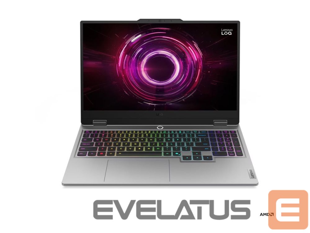 Nešiojamas kompiuteris Lenovo LOQ 15AHP10 | Luna Grey | 15.6 " | IPS | FHD | 1920 x 1080 pixels | Anti-glare | AMD Ryzen 7 | 250 | 16 GB | SODIMM DDR5 | Solid-state drive capacity 1000 GB | NVIDIA GeForce RTX 5060 | GDDR7 | 8 GB | Windows 11 Home | 802.11ax | Bluetooth version 5.3 | Keyboard language English | Keyboard backlit | Warranty 24 month(s) | Battery warranty 12 month(s)
