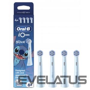 Dantų šepetėlis Oral-B  Replacement brush heads | iO kids Refills Stitch | Heads | For kids | Number of brush heads included 4 