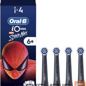 Dantų šepetėlis Oral-B  Replacement brush heads | iO kids Refills Spiderman | Heads | For kids | Number of brush heads included 4 