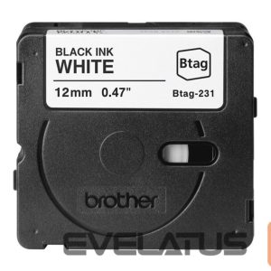 Eksploatacinės medžiagos spausdintuvams Brother  BTAG-231 | Black on White | Btag 